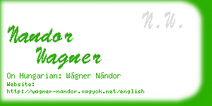 nandor wagner business card